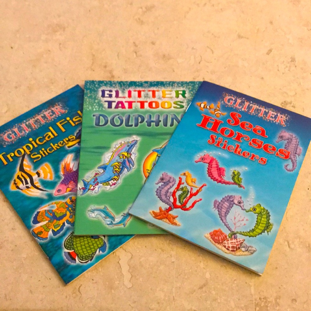 Glitter Stickers and Tattoo Book Set